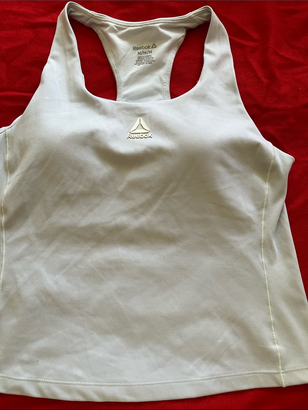 Reebok White Racerback Performance Tank Top